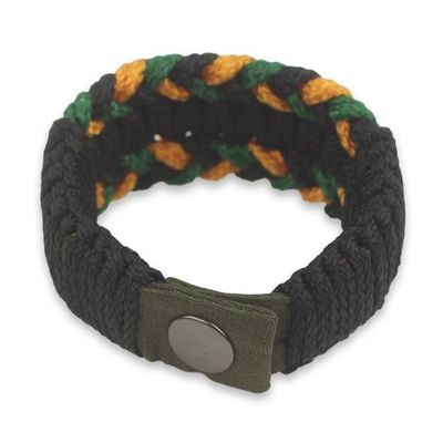 Alternate image for Fair Trade Mens Wristband Bracelet Crafted in Ghana Golden Braid