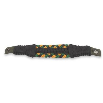 Alternate image for Fair Trade Mens Wristband Bracelet Crafted in Ghana Golden Braid