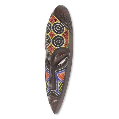 Alternate image for Handcrafted Beaded Authentic African Mask Ga Chief