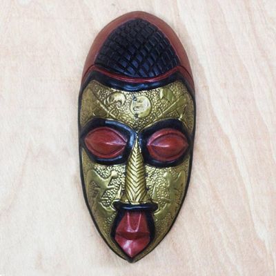 Alternate image for Akan Tribeal Wood Mask Royal Authority