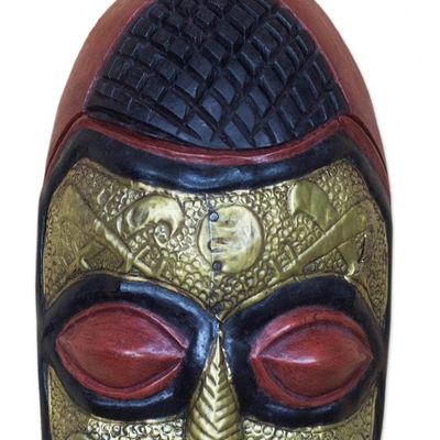 Alternate image for Akan Tribeal Wood Mask Royal Authority