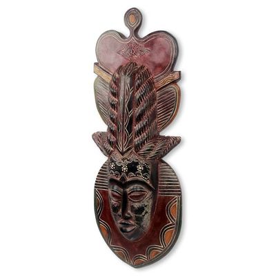 Alternate image for Artisan Crafted Baule Tribe Wood Queen Mask Baule Queen