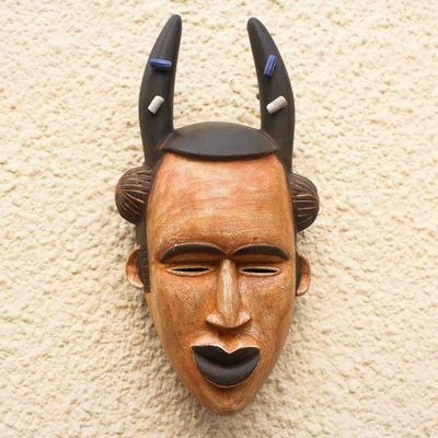 Alternate image for Rustic Sese Wood Igbo Water Spirit African Mask from Ghana Igbo Water Spirit