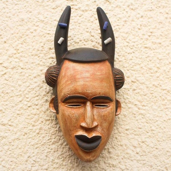 Alternate image for Rustic Sese Wood Igbo Water Spirit African Mask from Ghana Igbo Water Spirit