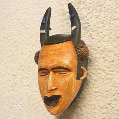 Alternate image for Rustic Sese Wood Igbo Water Spirit African Mask from Ghana Igbo Water Spirit
