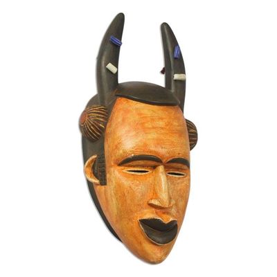 Alternate image for Rustic Sese Wood Igbo Water Spirit African Mask from Ghana Igbo Water Spirit