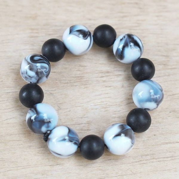 Alternate image for Handcrafted Unisex Recycled Glass Beaded Stretch Bracelet Savior