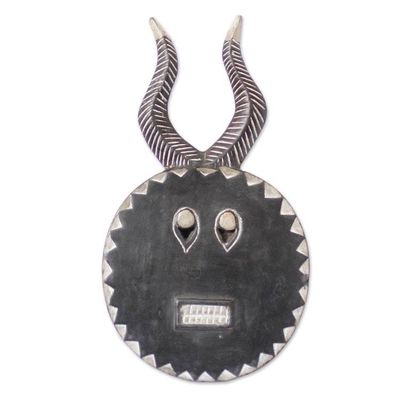 Alternate image for Handcrafted Wood Mask Baule New Moon