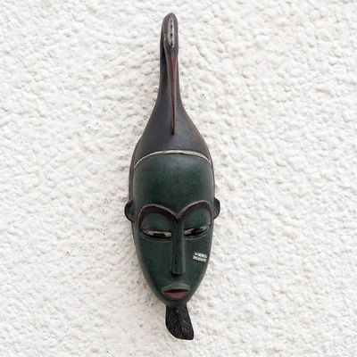 Alternate image for Handcrafted Wood Wall Mask Blessings and Peace