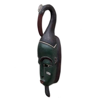 Alternate image for Handcrafted Wood Wall Mask Blessings and Peace