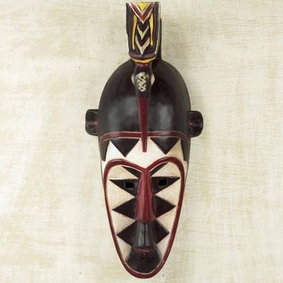 Alternate image for Artisan Crafted Senufo Replica African Wall Wood Mask Senufo Order