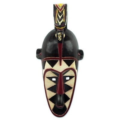 Alternate image for Artisan Crafted Senufo Replica African Wall Wood Mask Senufo Order