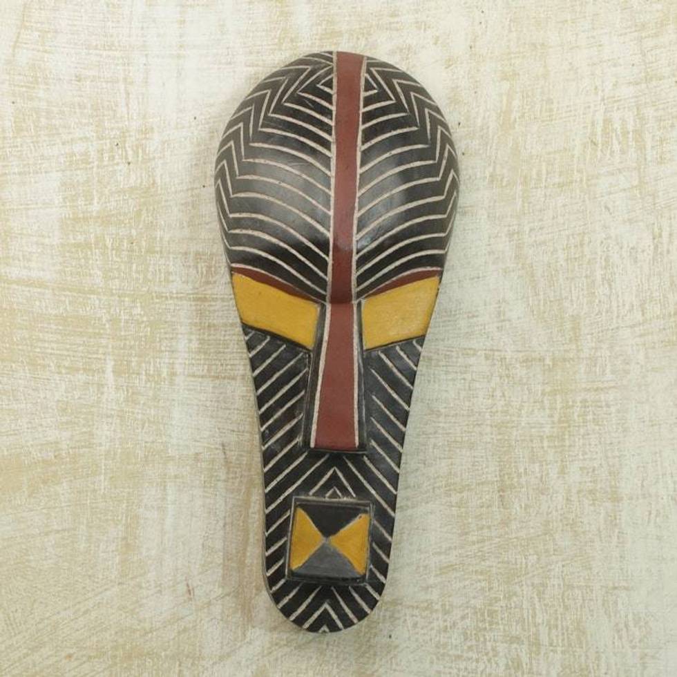 Akan wood mask 'Leader Wears Russet'