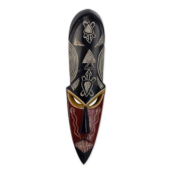 Alternate image for Handcrafted African Sese Wood Wall Mask from Ghana Africanism