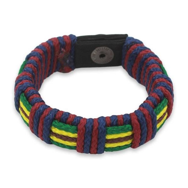 Alternate image for Kente Inspired Handcrafted Mens Wristband Bracelet Kente Kingdom