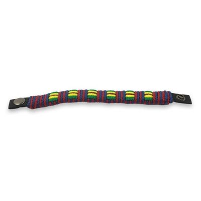 Alternate image for Kente Inspired Handcrafted Mens Wristband Bracelet Kente Kingdom