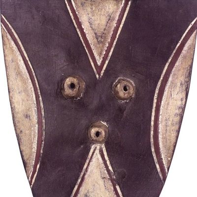 Alternate image for Handmade African Wood Mask Kulango Earth God