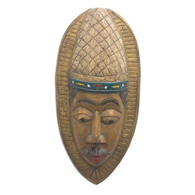 Alternate image for African Wood Mask Depicting Pope Boniface V from Ghana Pope Boniface V