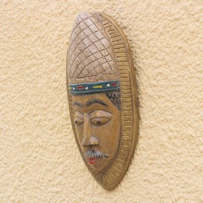 Alternate image for African Wood Mask Depicting Pope Boniface V from Ghana Pope Boniface V