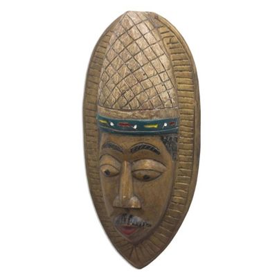 Alternate image for African Wood Mask Depicting Pope Boniface V from Ghana Pope Boniface V