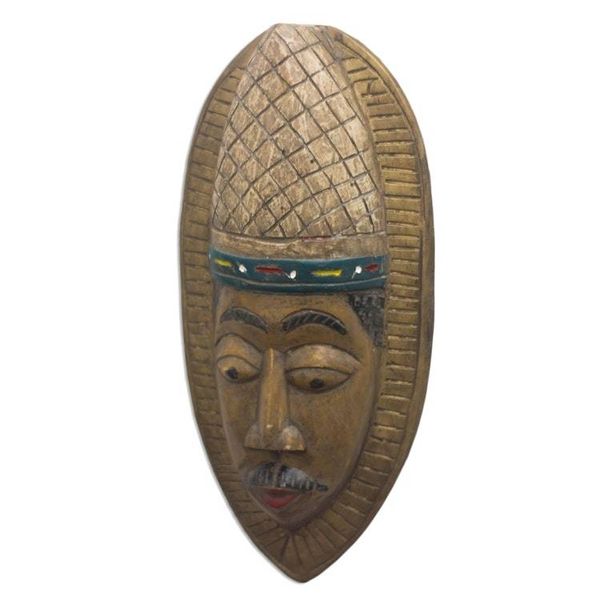 Alternate image for African Wood Mask Depicting Pope Boniface V from Ghana Pope Boniface V