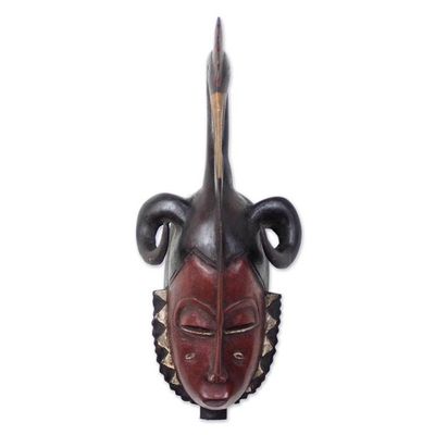Alternate image for Ivory Coast Wood Mask Compassion and Bravery