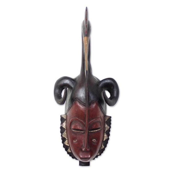 Alternate image for Ivory Coast Wood Mask Compassion and Bravery