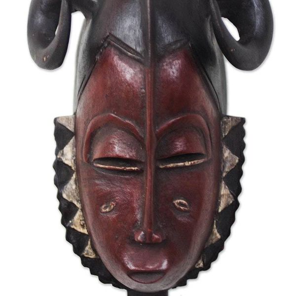 Alternate image for Ivory Coast Wood Mask Compassion and Bravery