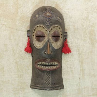 Alternate image for Hand-Carved Chokwe Chihongo Sese Wood African Mask Chihongo