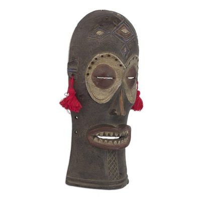 Alternate image for Hand-Carved Chokwe Chihongo Sese Wood African Mask Chihongo