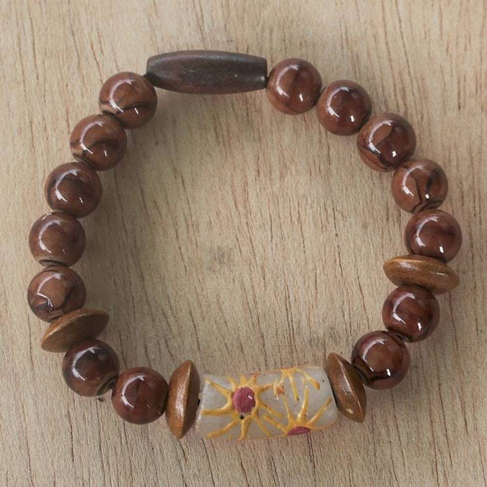 Hand Crafted Eco-Friendly Beaded Bracelet 'Your Friend'