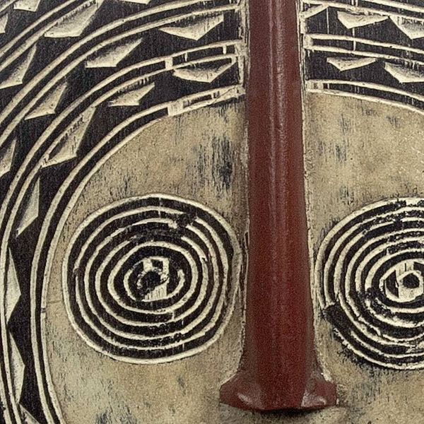 Alternate image for Artisan Hand Carved Sese Wood Bwa Sun Mask from Ghana Sun Dancer