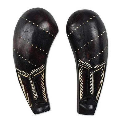 Alternate image for African wood masks Pair God of Night