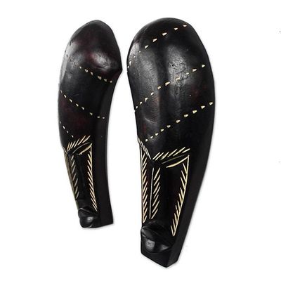 Alternate image for African wood masks Pair God of Night
