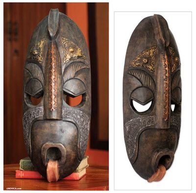 Alternate image for Ivoirian wood mask True Courage
