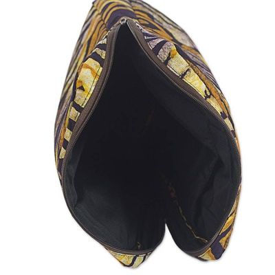 Alternate image for Batik Printed Cotton 10 In Tablet Sleeve in Saffron Espresso Saffron Eyes