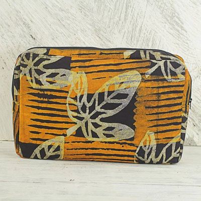 Primary image for Batik Cotton 10 Inch Tablet Sleeve Leaf Motifs from Ghana Leafy Companion