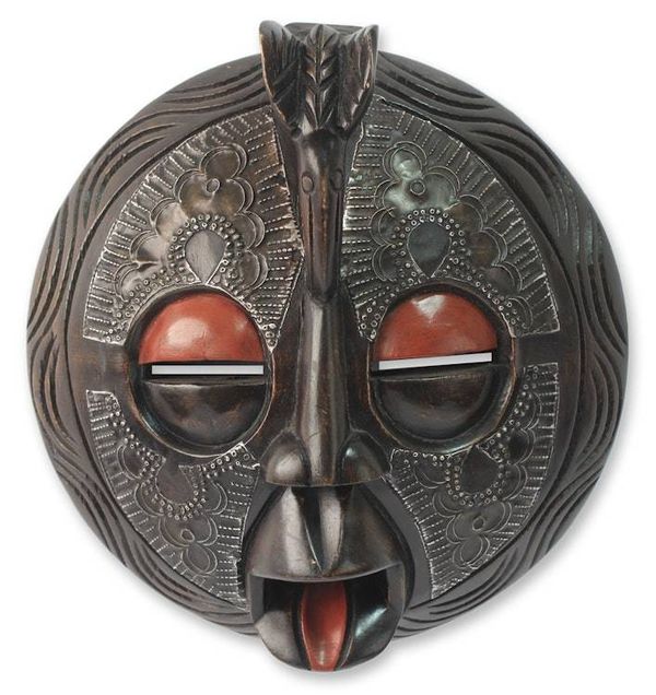 Alternate image for African wood mask Sankofa