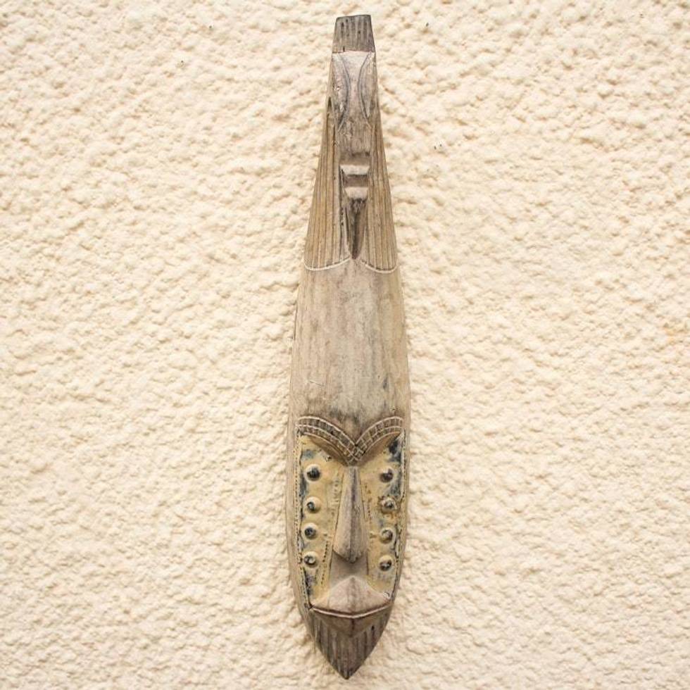 Hand Made Wood Mask 'Serene Protection'