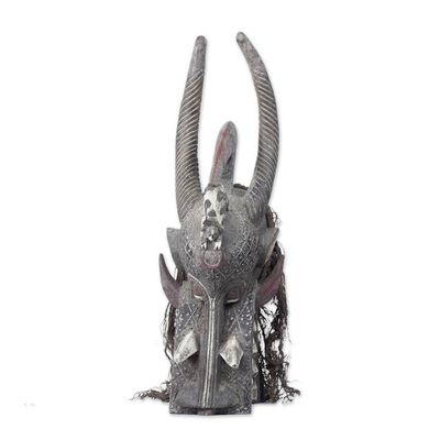 Alternate image for African Senufo Style Hand Carved Wood Mask Firespitter