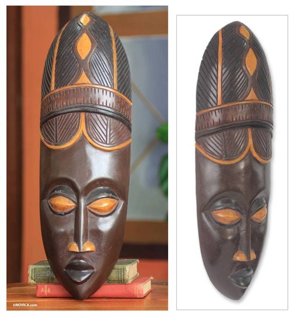African Baule Tribe Wood Mask 'Baule Harvest'