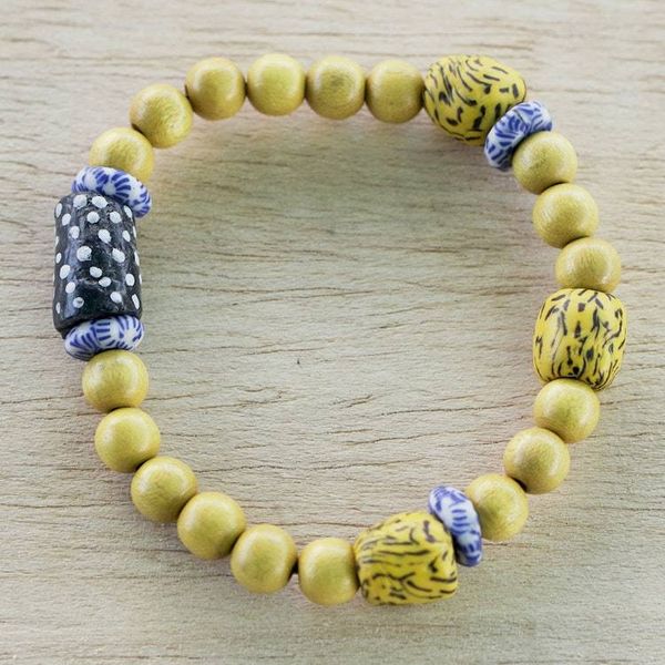 Alternate image for Eco-Friendly Glass Beaded Bracelet from Ghana Knowing You