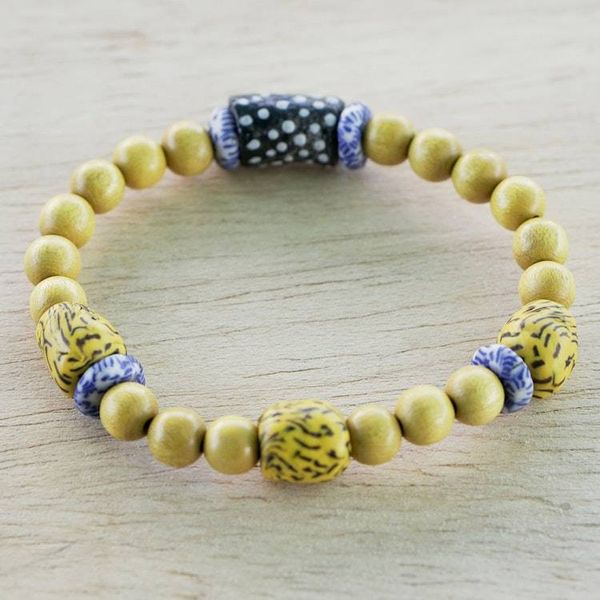 Alternate image for Eco-Friendly Glass Beaded Bracelet from Ghana Knowing You