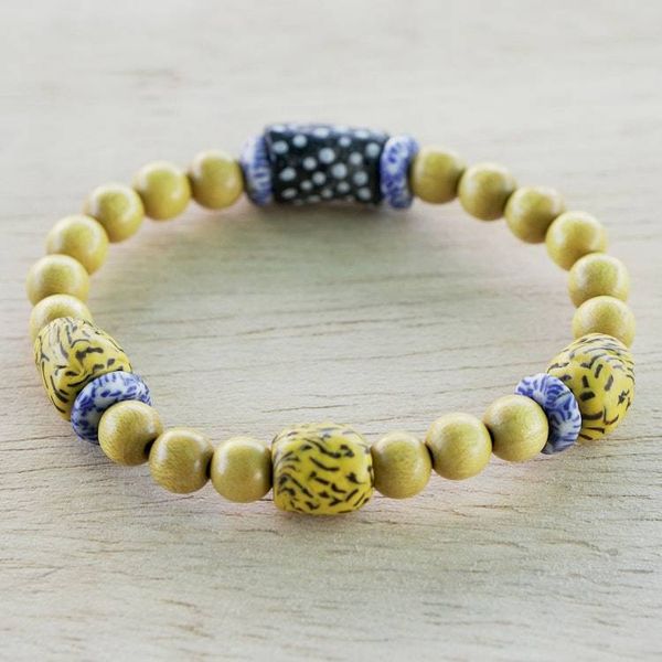 Alternate image for Eco-Friendly Glass Beaded Bracelet from Ghana Knowing You