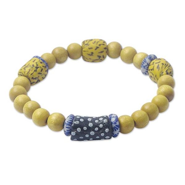 Alternate image for Eco-Friendly Glass Beaded Bracelet from Ghana Knowing You