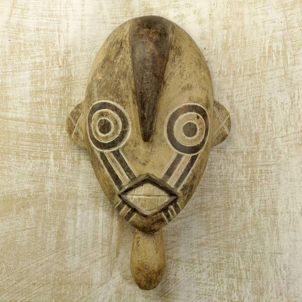 Fair Trade Burkina Faso Wood Mask 'Bobo Boar'