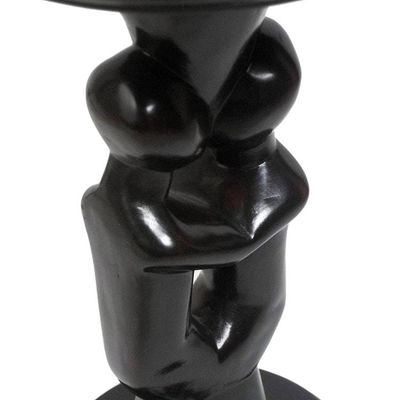 Alternate image for Romantic Cedar Wood Accent Table from Ghana Two Lovers
