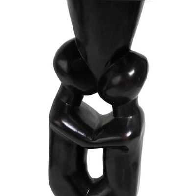 Alternate image for Romantic Cedar Wood Accent Table from Ghana Two Lovers