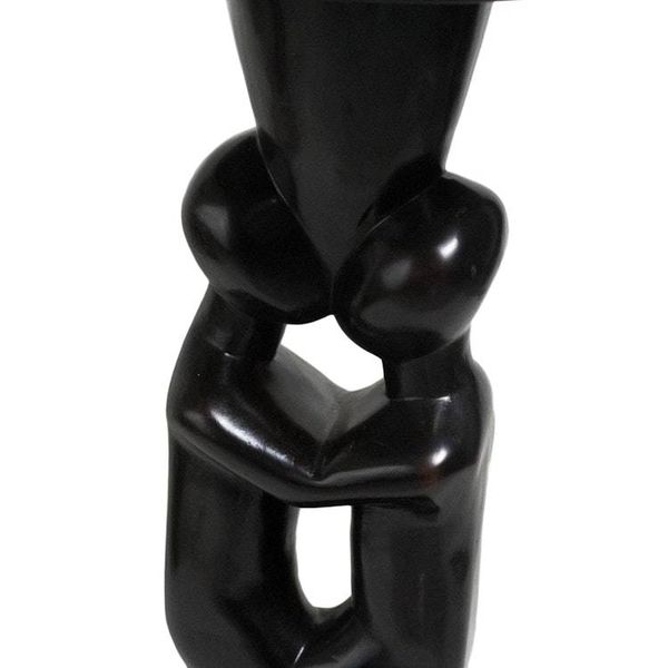 Alternate image for Romantic Cedar Wood Accent Table from Ghana Two Lovers