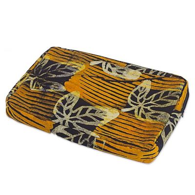 Alternate image for Batik Cotton14 Inch Tablet Sleeve in Saffron from Ghana Leafy Protector